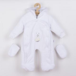 NEW BABY Detská kombinéza ježko biela bavlna/polyester 68 (4-6m)