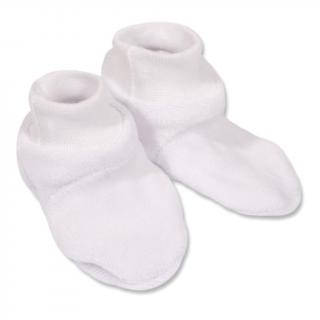 NEW BABY Detské papučky biele bavlna/polyester 62 (3-6m)