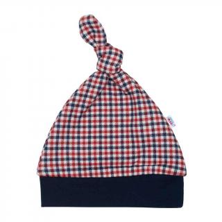 NEW BABY Dojčenská bavlnená čiapočka Checkered 100% bavlna 68 (4-6m)