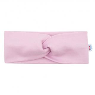 NEW BABY Dojčenská čelenka Style fialová 37 cm Bavlna/Elastan