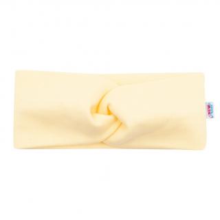 NEW BABY Dojčenská čelenka Style žltá 37 cm Bavlna/Elastan