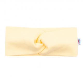 NEW BABY Dojčenská čelenka Style žltá 40,5 cm Bavlna/Elastan