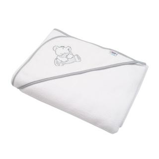 NEW BABY Dojčenská osuška biela medveď Bavlna/Polyester 100x100 cm