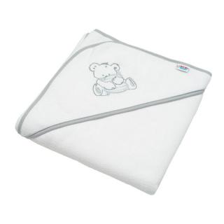 NEW BABY Dojčenská osuška biela medveď Bavlna/Polyester 80x80 cm