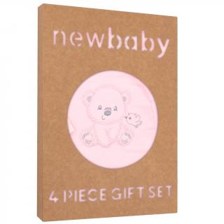 NEW BABY Dojčenská súprava do pôrodnice Sweet Bear ružová 50 100% bavlna 50