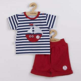 NEW BABY Dojčenská súprava tričko a kraťasky Marine 56 100% bavlna 56 (0-3m)