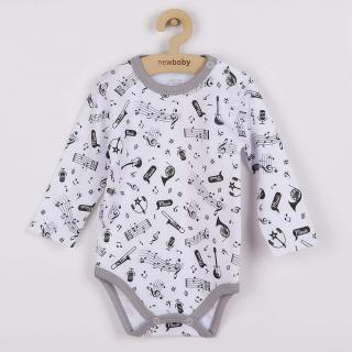 NEW BABY Dojčenské bavlnené body s dlhým rukávom Music 74 100% bavlna 74 (6-9m)