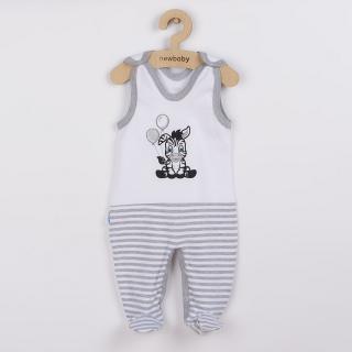 NEW BABY Dojčenské bavlnené dupačky Zebra exclusive 80 100% bavlna 80 (9-12m)