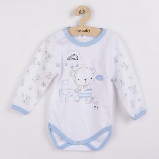 NEW BABY Dojčenské body Bears modré 56 100% bavlna 56 (0-3m)
