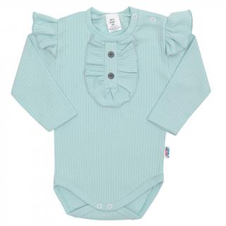 NEW BABY Dojčenské body Stripes ľadovo modré 56 100% Bavlna 56 (0-3m)