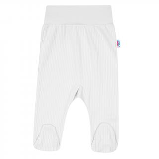 NEW BABY Dojčenské polodupačky Stripes biele 80 100% Bavlna 80 (9-12m)