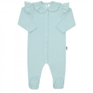 NEW BABY Dojčenský bavlnený overal Stripes ľadovo modrá 74 100% Bavlna 74 (6-9m)