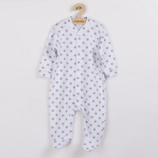 NEW BABY Dojčenský overal Classic II sivý s hviezdičkami 56 100% Bavlna 56 (0-3m)