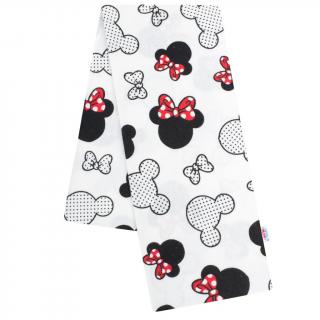 NEW BABY Flanelová plienka biela Mickey a Minnie, Bavlna 70x80 cm