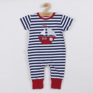 NEW BABY Klučičí letní overal New Baby Marine 100% Bavlna 56 (0-3m)