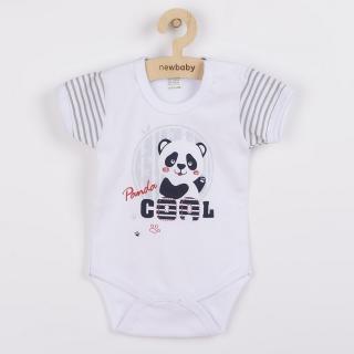 NEW BABY Kojenecké body s krátkým rukávem Panda 100% bavlna 86 (12-18m)