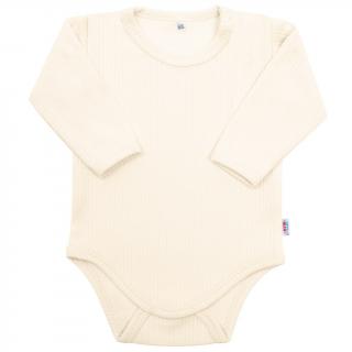 NEW BABY Kojenecké body Sweetie vanilka 100% bavlna 68 (4-6m)