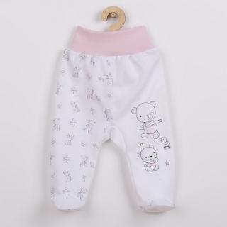 NEW BABY Kojenecké polodupačky Bears růžové 100% bavlna 68 (4-6m)