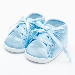 NEW BABY Kojenecké saténové capáčky modrá 100% Polyester 6-12 m