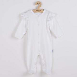 NEW BABY Kojenecký bavlněný overal New Baby Practical bílý holka 100% Bavlna 92 (18-24m)