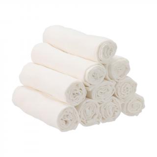 NEW BABY Látkové bavlnené plienky Softy biele 10 ks Bavlna  80x80 cm