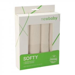 NEW BABY Látkové plienky z organickej bavlny Softy 4 ks Bavlna 70x70 cm