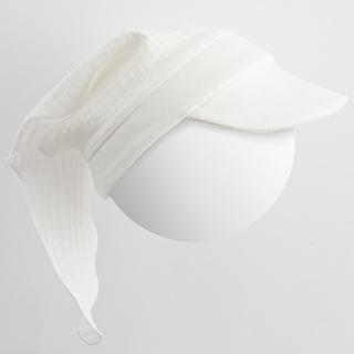 NEW BABY Letní holčičí mušelínový šátek s kšiltem Elizabeth 100% bavlna 62 (3-6m)