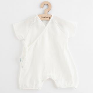 NEW BABY Letní kojenecký mušelínový overal Soft dress béžová 100% bavlna 86 (12-18m)