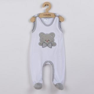 NEW BABY Luxusné dojčenské dupačky Honey Bear s 3D aplikáciou 56 100% Bavlna 56 (0-3m)