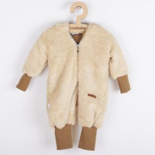 NEW BABY Luxusní dětský zimní overal Teddy bear béžový Bavlna/Polyester/Elastan 62 (3-6m)