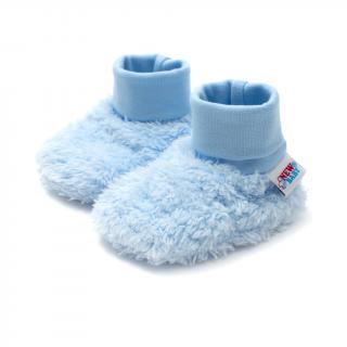 NEW BABY Zimní capáčky Nice Bear modré Bavlna/Polyester 0-6 m