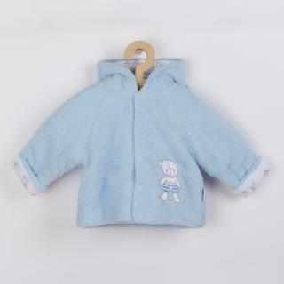 NEW BABY Zimní kabátek Nice Bear modrý Bavlna/Polyester/Antialergické vlákno 56 (0-3m)