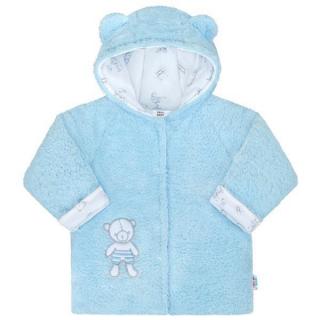 NEW BABY Zimní kabátek Nice Bear modrý Bavlna/Polyester/Antialergické vlákno 74 (6-9m)