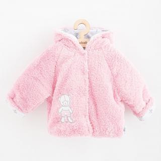 NEW BABY Zimní kabátek Nice Bear růžový Bavlna/Polyester/Antialergické vlákno 56 (0-3m)