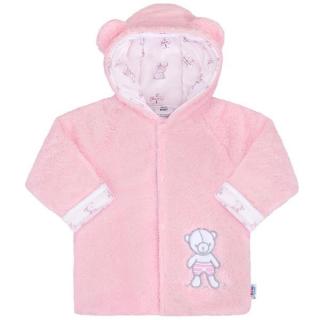 NEW BABY Zimní kabátek Nice Bear růžový Bavlna/Polyester/Antialergické vlákno 74 (6-9m)
