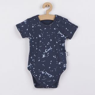 Nicol Dojčenské bavlnené body s krátkym rukávom Max dark 68 100% Bavlna 68 (4-6m)