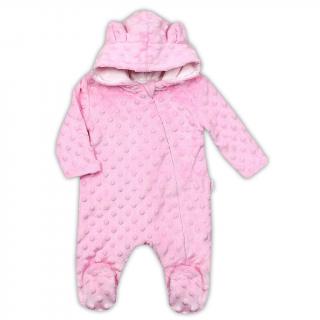 Nicol Kojenecký overal z Minky Bubbles růžový Bavlna/Polyester 68 (4-6m)