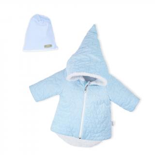 Nicol Zimní kojenecký kabátek s čepičkou Kids Winter modrý Bavlna/Polyester/Elastan 68 (4-6m)