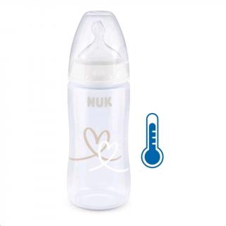 NUK Dojčenská fľaša FC+Temperature ControlBOX-Flow Control cumlík white Polypropylen 300 ml
