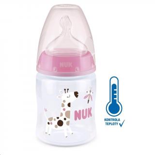 NUK Dojčenská fľaša First Choice Temperature Control pink Polypropylen 150 ml