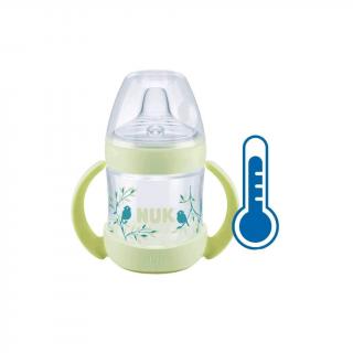 NUK Dojčenská fľaša na učenie Nature Sense s kontrolou teploty zelená Polypropylen 150 ml