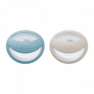 NUK Dojčenský cumlík MommyFeel modro sivá 2 ks  Plast/Silikon 0-9m