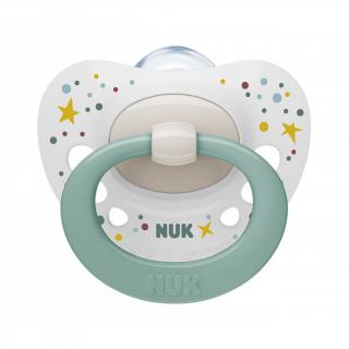 NUK Dojčenský cumlík Signature zeleno biela Plast/Silikon 0-6m