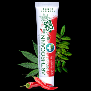 Annabis ARTHROCANN GEL HŘEJIVÝ CBD + CBG s kapsaicinem
