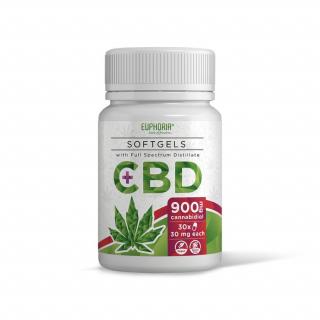 Euphoria CBD kapsle SoftGels 900 mg širokospektrální 30 ks x 30 mg