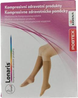 Lýtkové kompresní punčochy MICRO K.T. II, LOANA, Velikost: 1+, Barva: černá, Varianty: otevřená špice, Délka: krátké