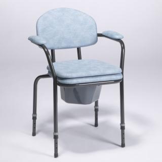 Toaletní židle výškově nastavitelná, čalouněná, Barva rámu: černá