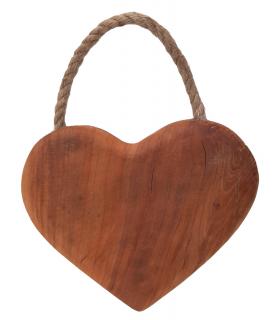 Drevené srdce na zavesenie 19 x 16 cm