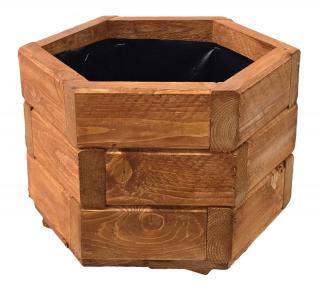 Drevený kvetináč