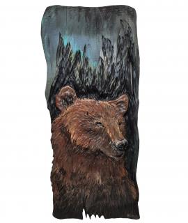 Drevený obraz Medveď